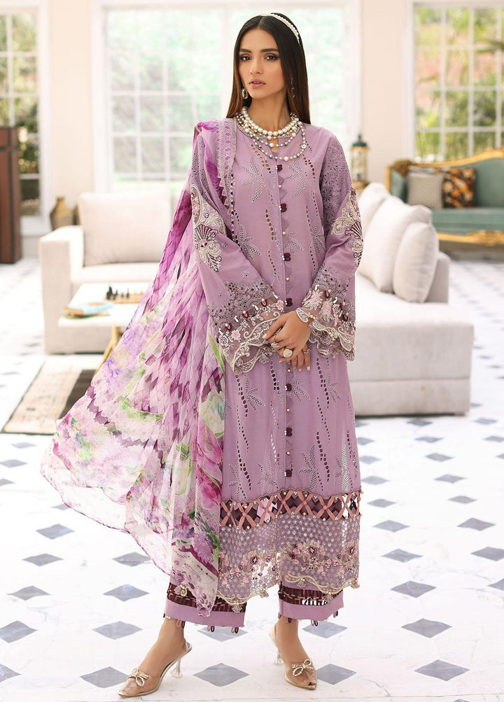 Elaf Embroidered Lawn Suits Unstitched 3 Piece EF23FC ELC-12 Lilith - Festive Collection