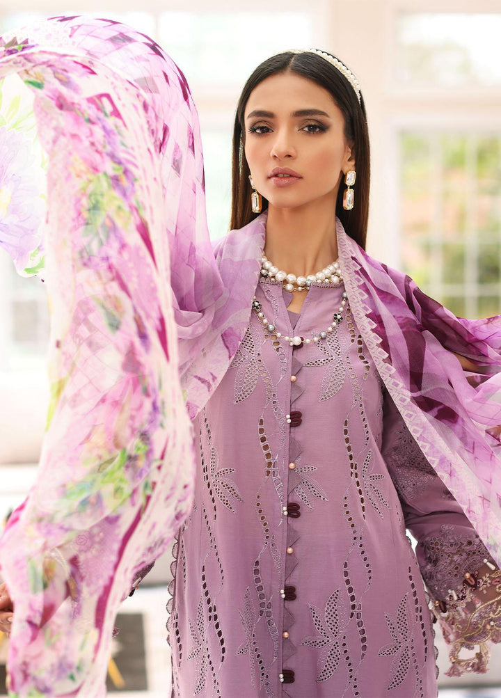 Elaf Embroidered Lawn Suits Unstitched 3 Piece EF23FC ELC-12 Lilith - Festive Collection