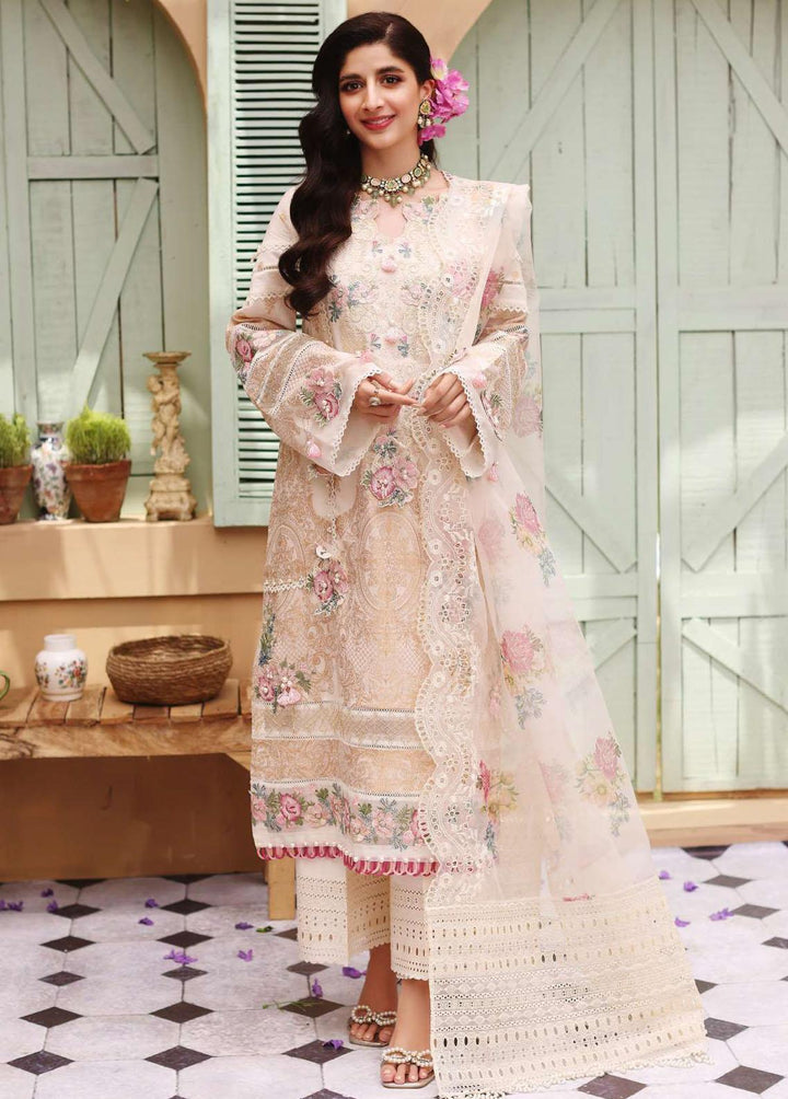 Elaf Embroidered Lawn Suits Unstitched 3 Piece EL22FL ELF-01 Damask - Festive Collection