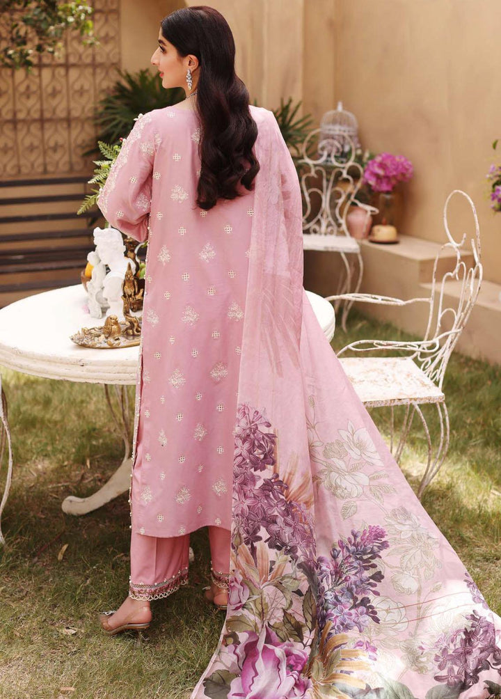 Elaf Embroidered Lawn Suits Unstitched 3 Piece EL22FL ELF-06 Old Rose - Festive Collection