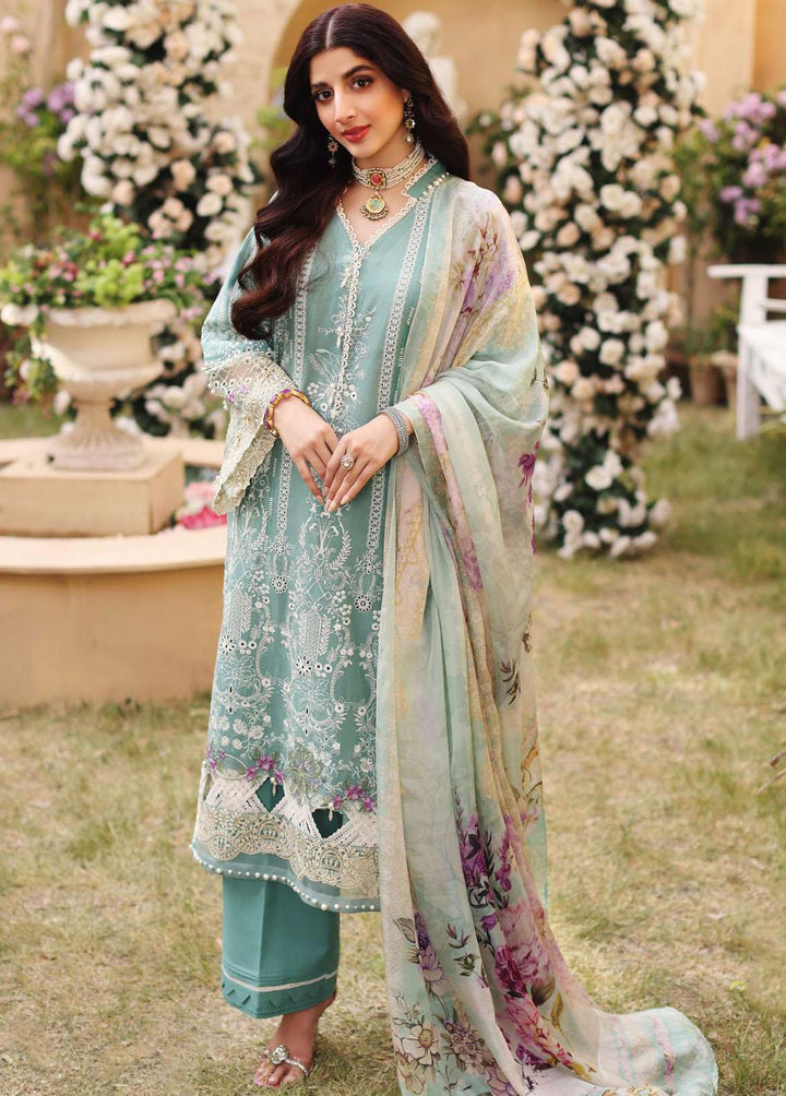 Elaf Embroidered Lawn Suits Unstitched 3 Piece EL22FL ELF-10A Amulet - Festive Collection