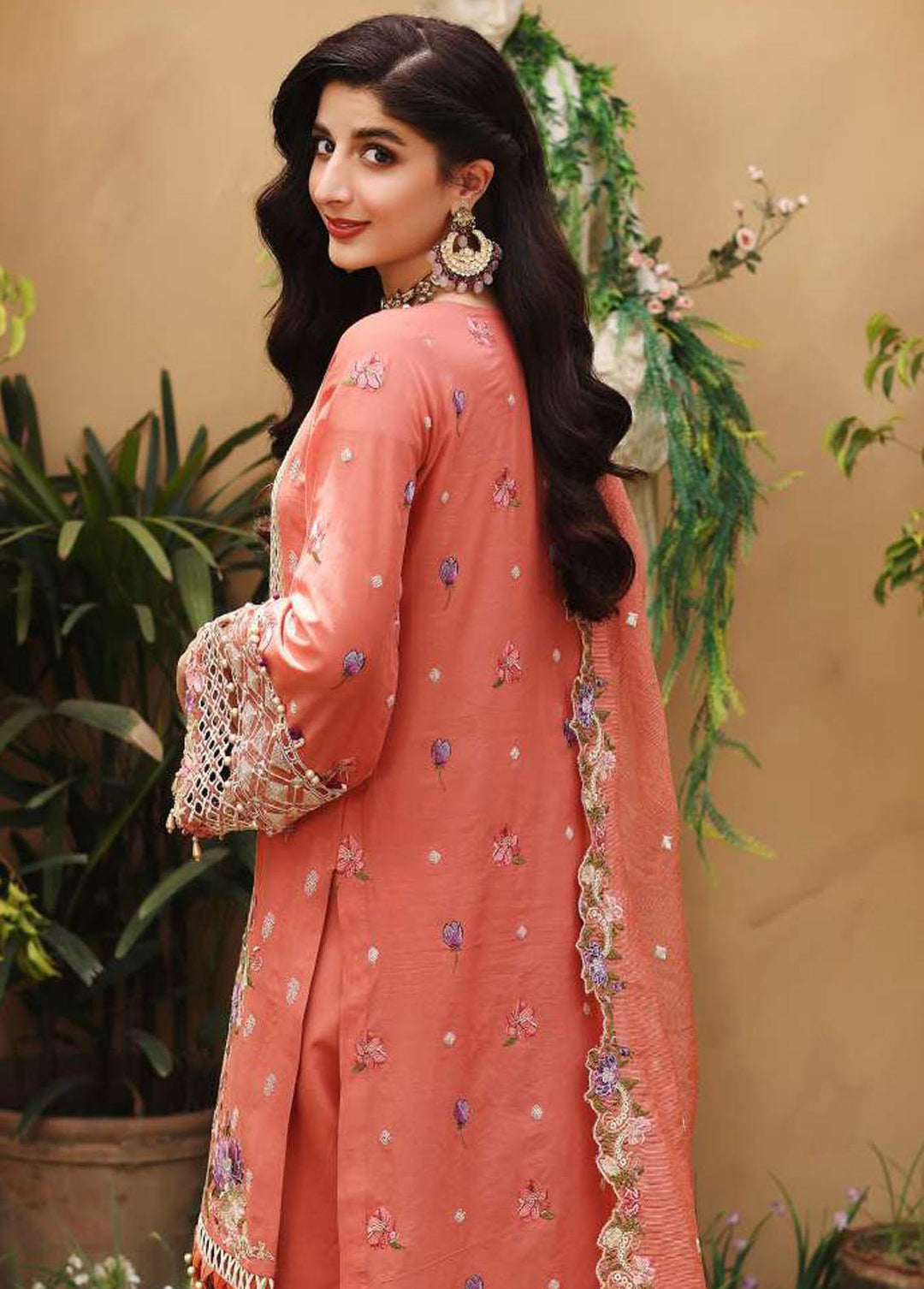 Elaf Embroidered Lawn Suits Unstitched 3 Piece EL22FL ELF-3A Japonica - Festive Collection