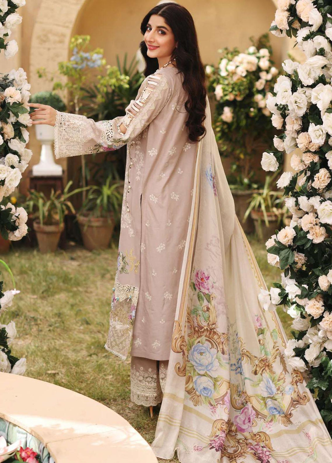 Elaf Embroidered Lawn Suits Unstitched 3 Piece EL22FL ELF-9A Beyond Dreams - Festive Collection