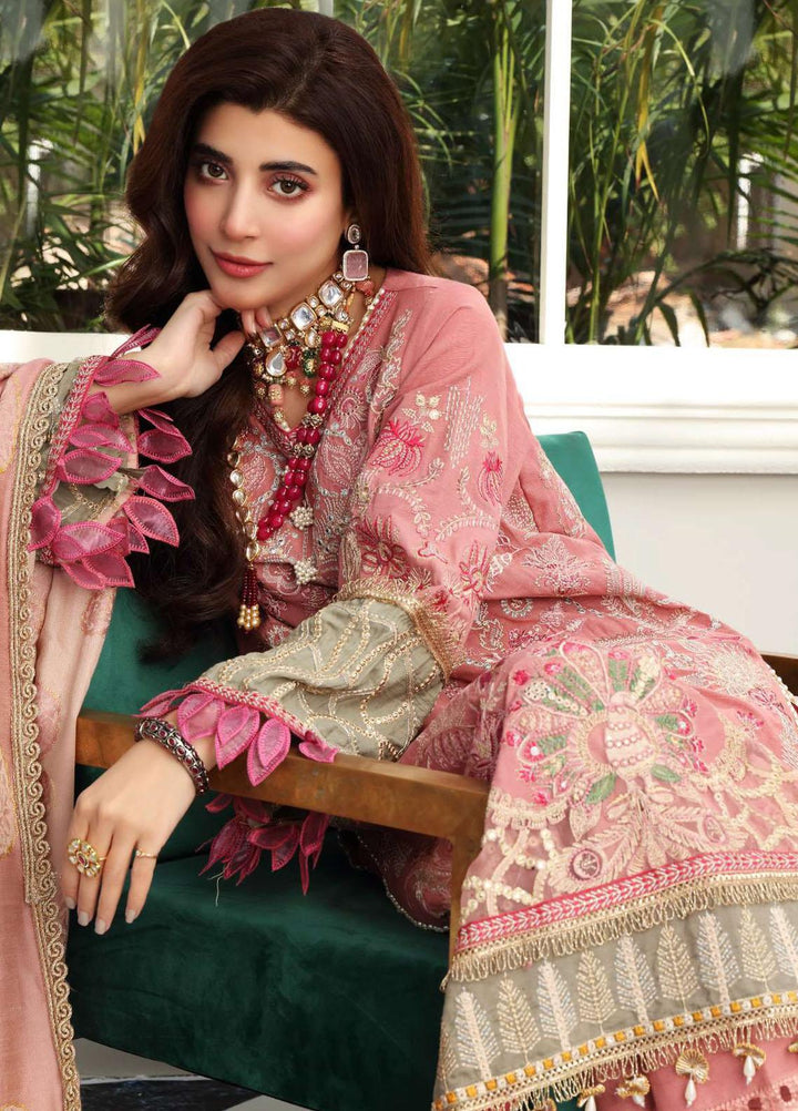Elaf Embroidered Slub Khaddar Suits Unstitched 3 Piece EL21LW EWC-01A Blush - Winter Collection