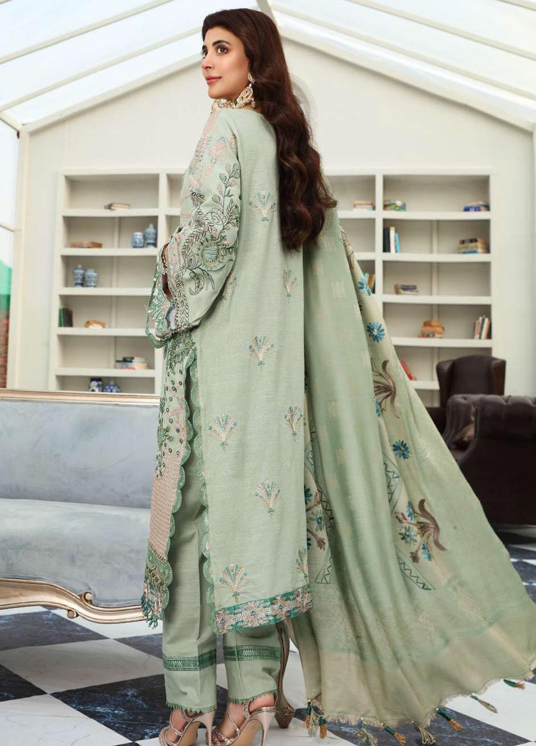 Elaf Embroidered Slub Khaddar Suits Unstitched 3 Piece EL21LW EWC-04 Tranquil - Winter Collection