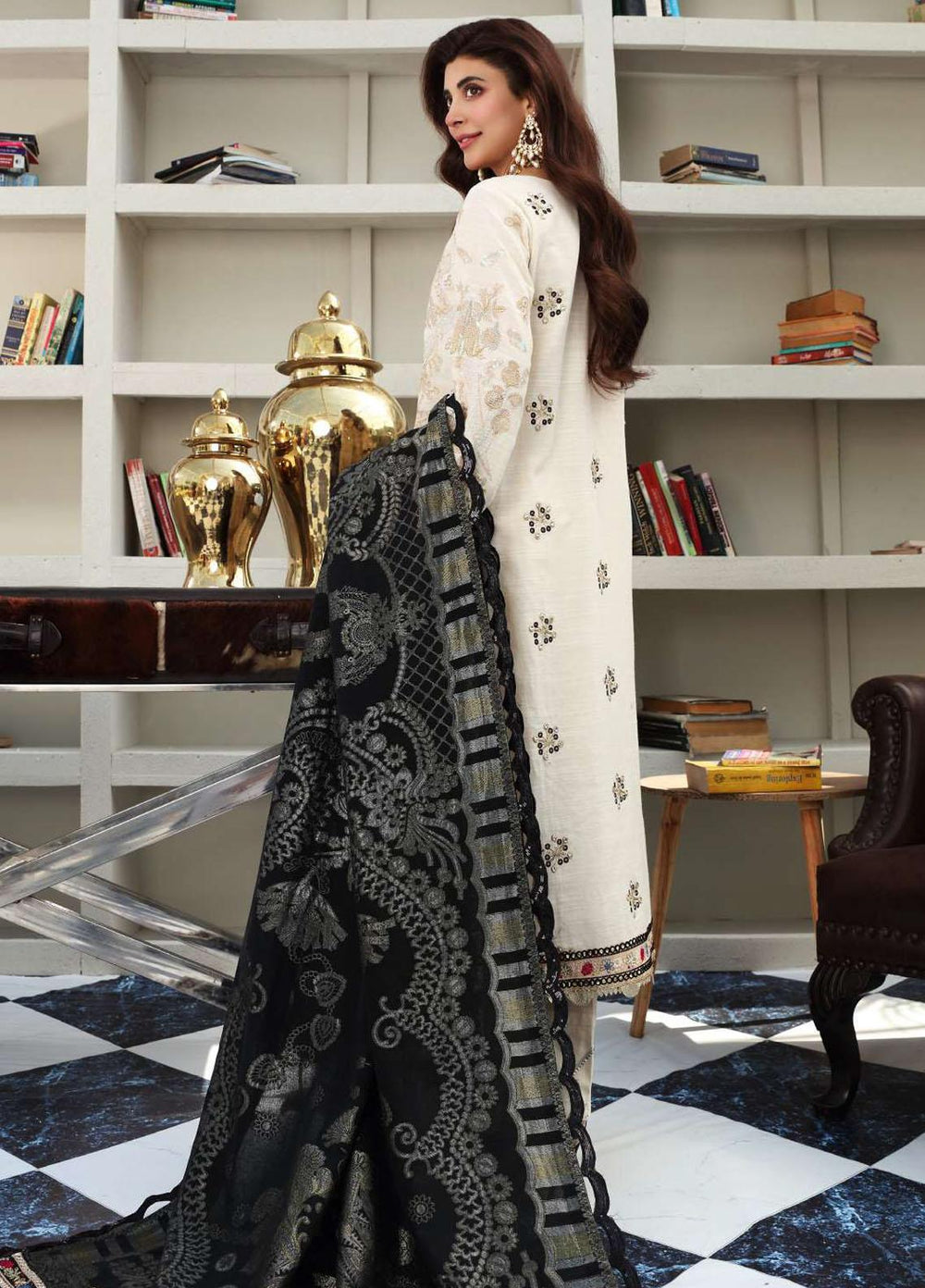Elaf Embroidered Slub Khaddar Suits Unstitched 3 Piece EL21LW EWC-06 Victoria - Winter Collection