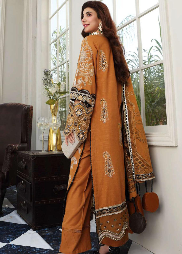 Elaf Embroidered Slub Khaddar Suits Unstitched 3 Piece EL21LW EWC-07 Glamour - Winter Collection