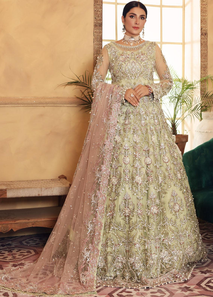 Elaf Embroidered Net Suits Unstitched 3 Piece EL21PB EBC-01 Gimblet - Luxury Bridal Collection