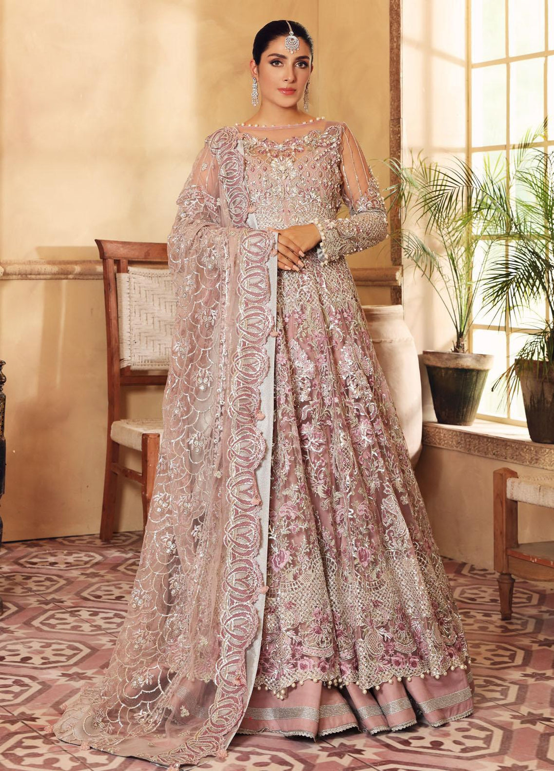 Elaf Embroidered Net Suits Unstitched 3 Piece EL21PB EBC-02 Bella - Luxury Bridal Collection