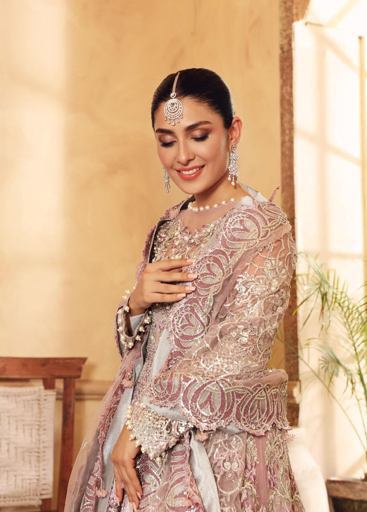 Elaf Embroidered Net Suits Unstitched 3 Piece EL21PB EBC-02 Bella - Luxury Bridal Collection