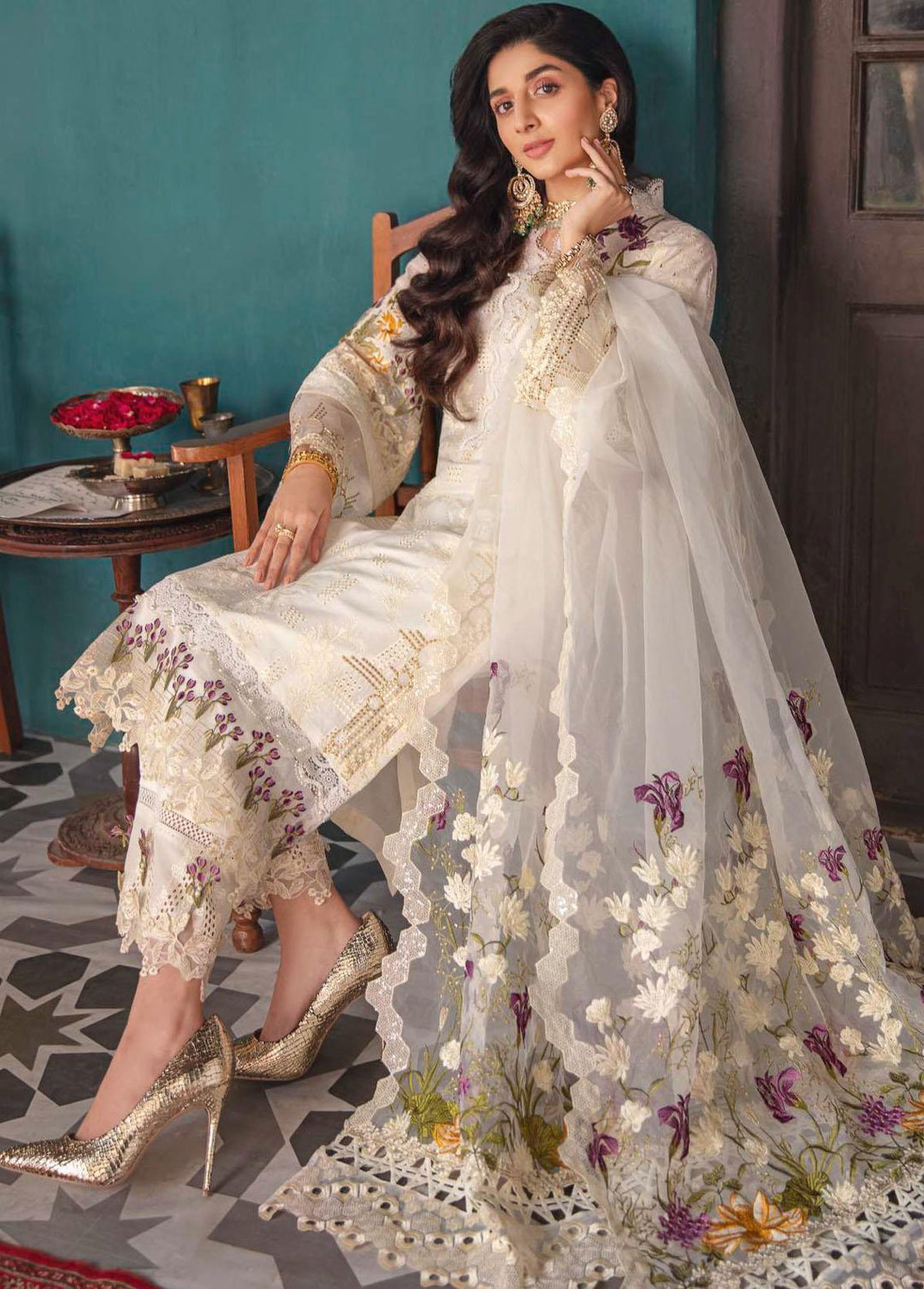 Elaf Embroidered Lawn Suits Unstitched 3 Piece EL22F EFC 06A - Festive Collection