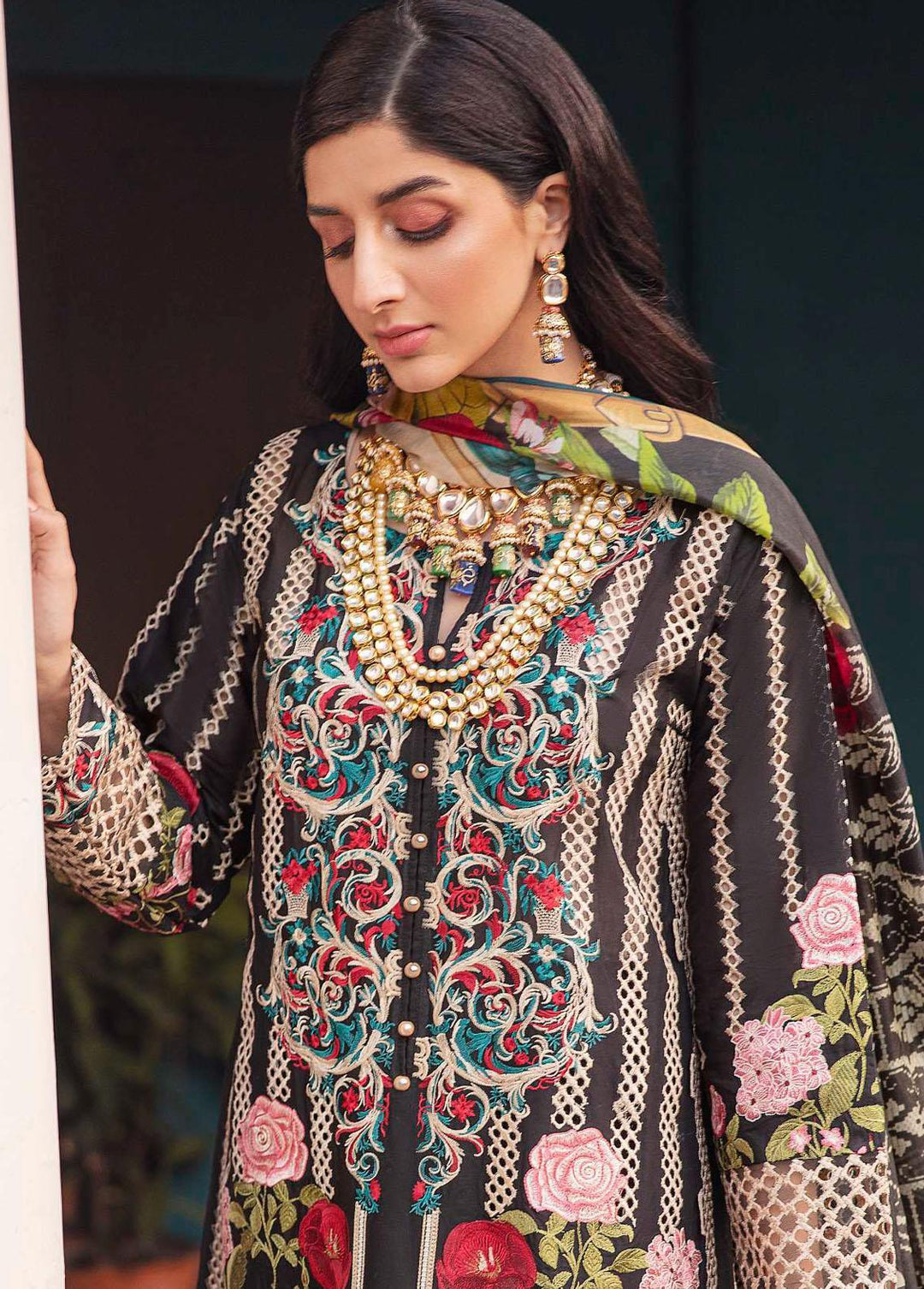Elaf Embroidered Lawn Suits Unstitched 3 Piece EL22F EFC 11A - Festive Collection