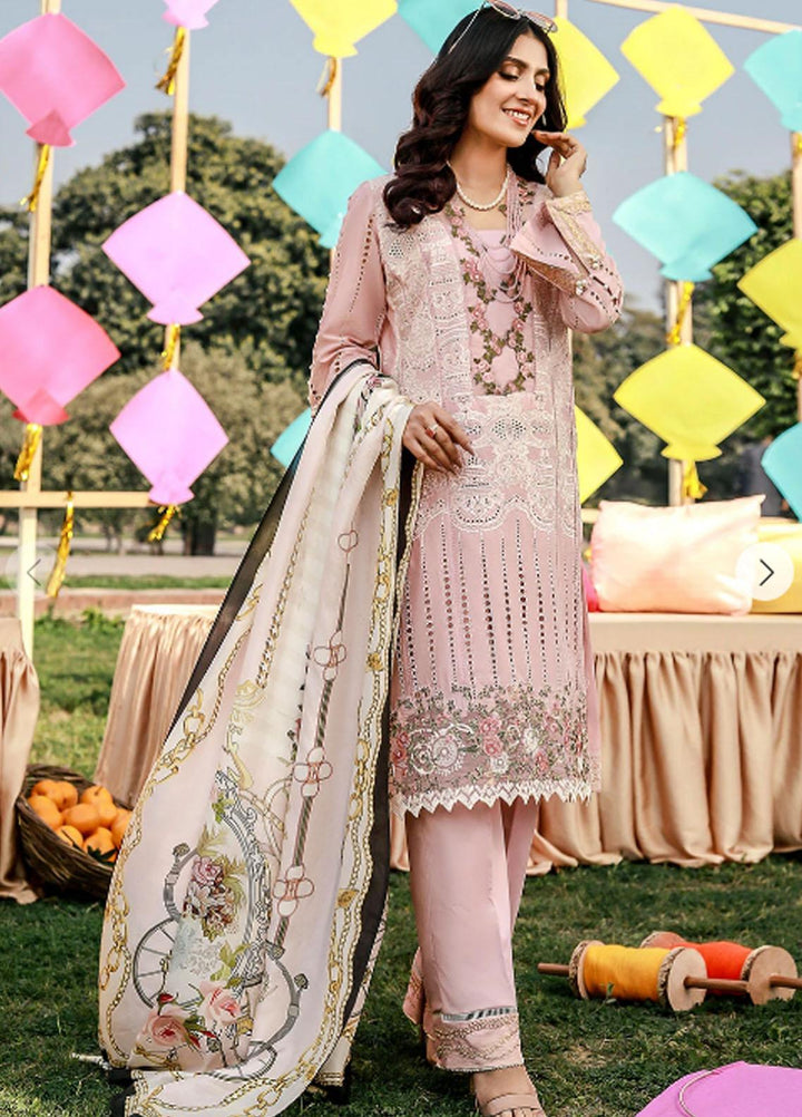 Elaf Embroidered Lawn Suits Unstitched 3 Piece EL21F 02A Melanie Garden - Festive Collection