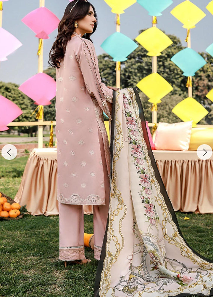Elaf Embroidered Lawn Suits Unstitched 3 Piece EL21F 02A Melanie Garden - Festive Collection