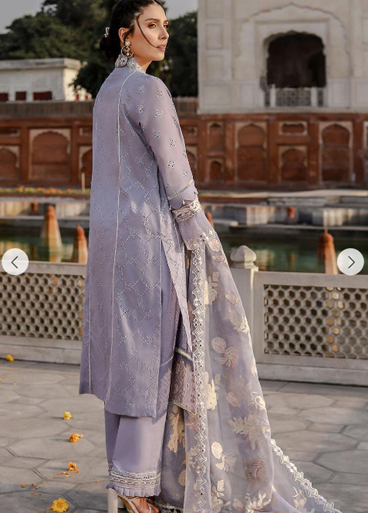 Elaf Embroidered Lawn Suits Unstitched 3 Piece EL21F 03A Exquisite Sterling - Festive Collection