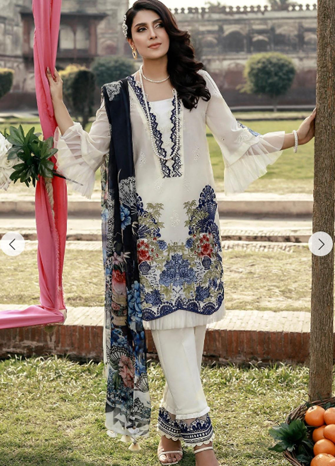 Elaf Embroidered Lawn Suits Unstitched 3 Piece EL21F 08 Victorian Passion - Festive Collection
