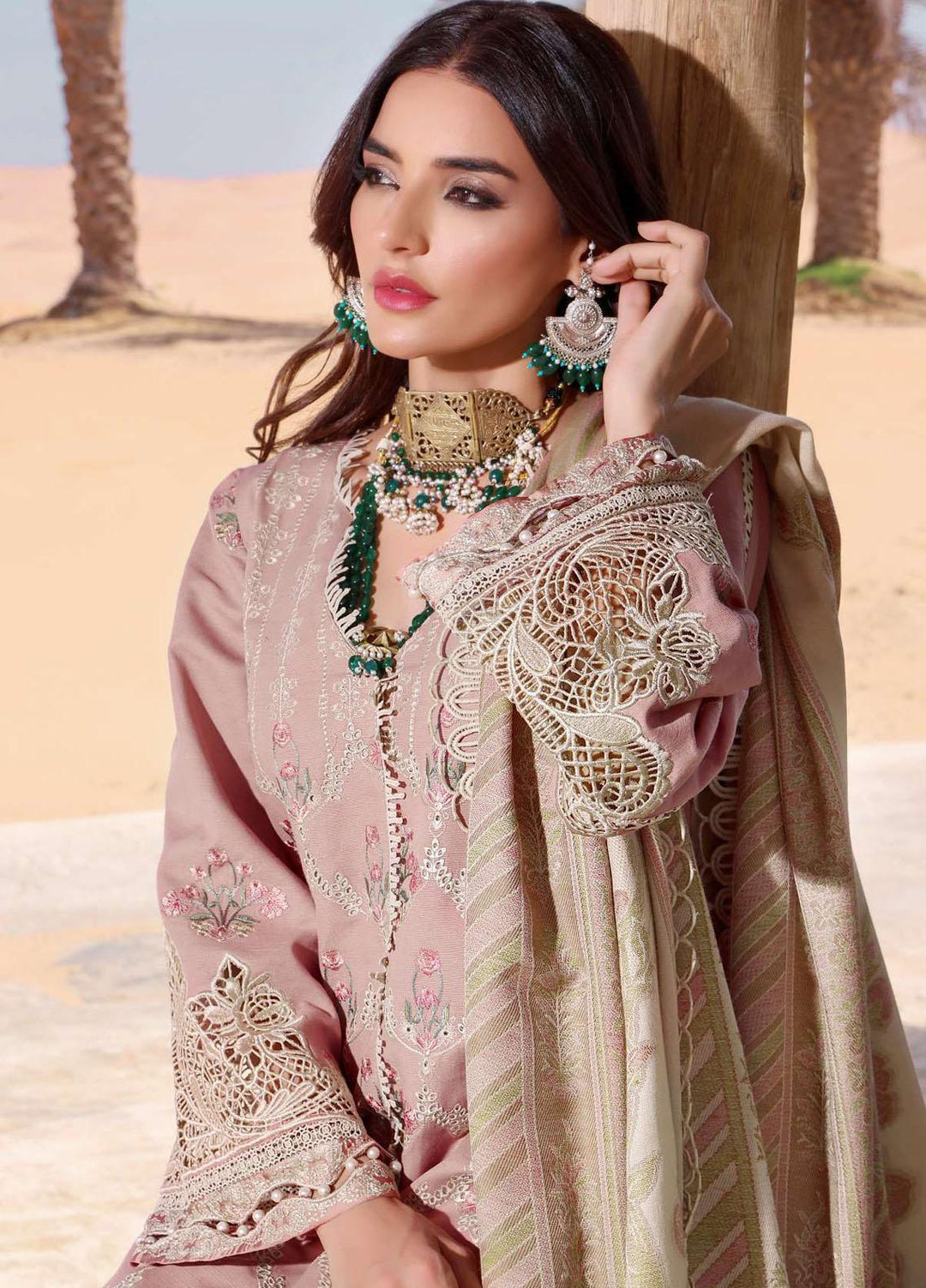 Elaf Embroidered Slub Khaddar Suits Unstitched 3 Piece EF22LW ELW-01 - Winter Collection