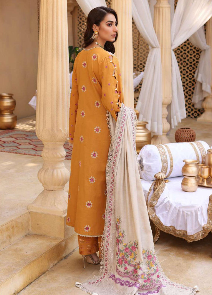 Elaf Embroidered Slub Khaddar Suits Unstitched 3 Piece EF22LW ELW-03 - Winter Collection
