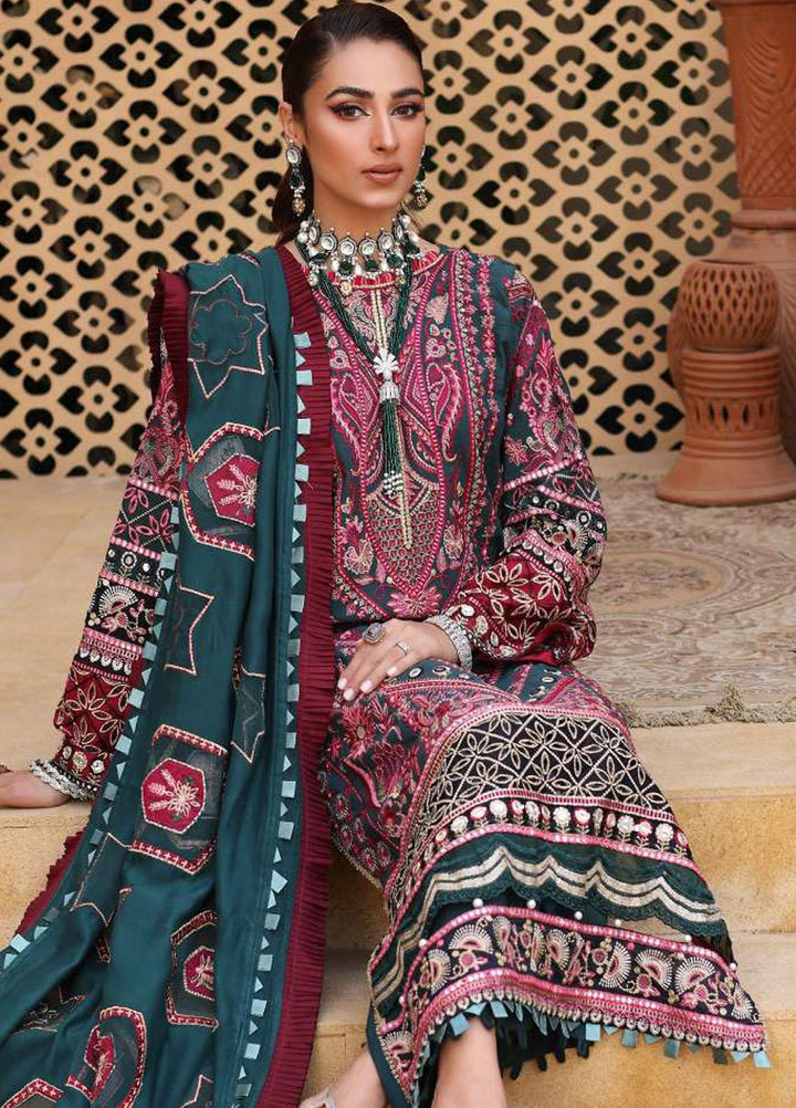 Elaf Embroidered Slub Khaddar Suits Unstitched 3 Piece EF22LW ELW-04 - Winter Collection