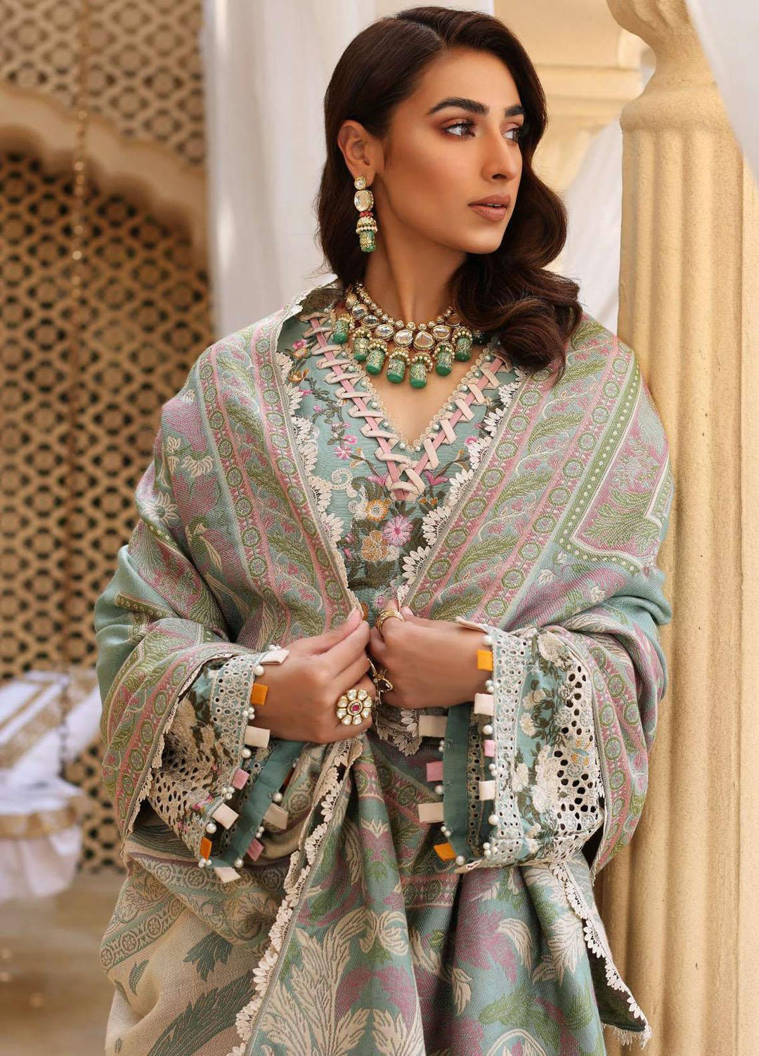 Elaf Embroidered Slub Khaddar Suits Unstitched 3 Piece EF22LW ELW-05 - Winter Collection