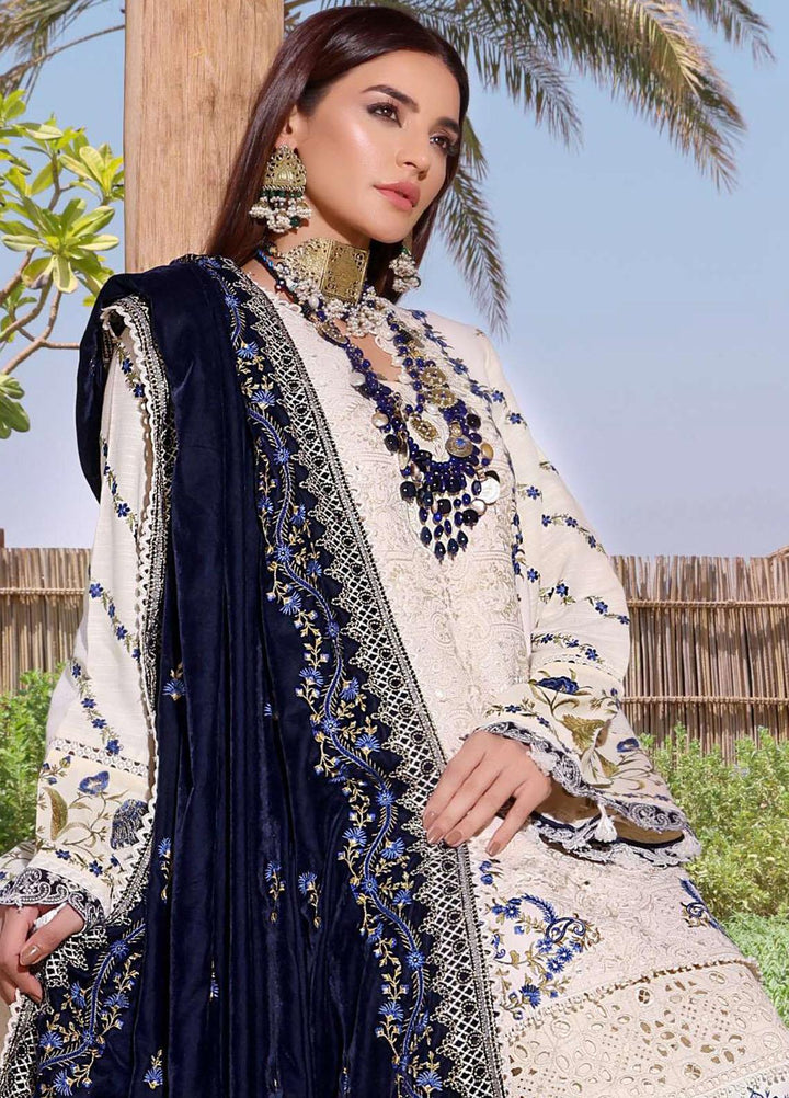 Elaf Embroidered Slub Khaddar Suits Unstitched 3 Piece EF22LW ELW-07 - Winter Collection