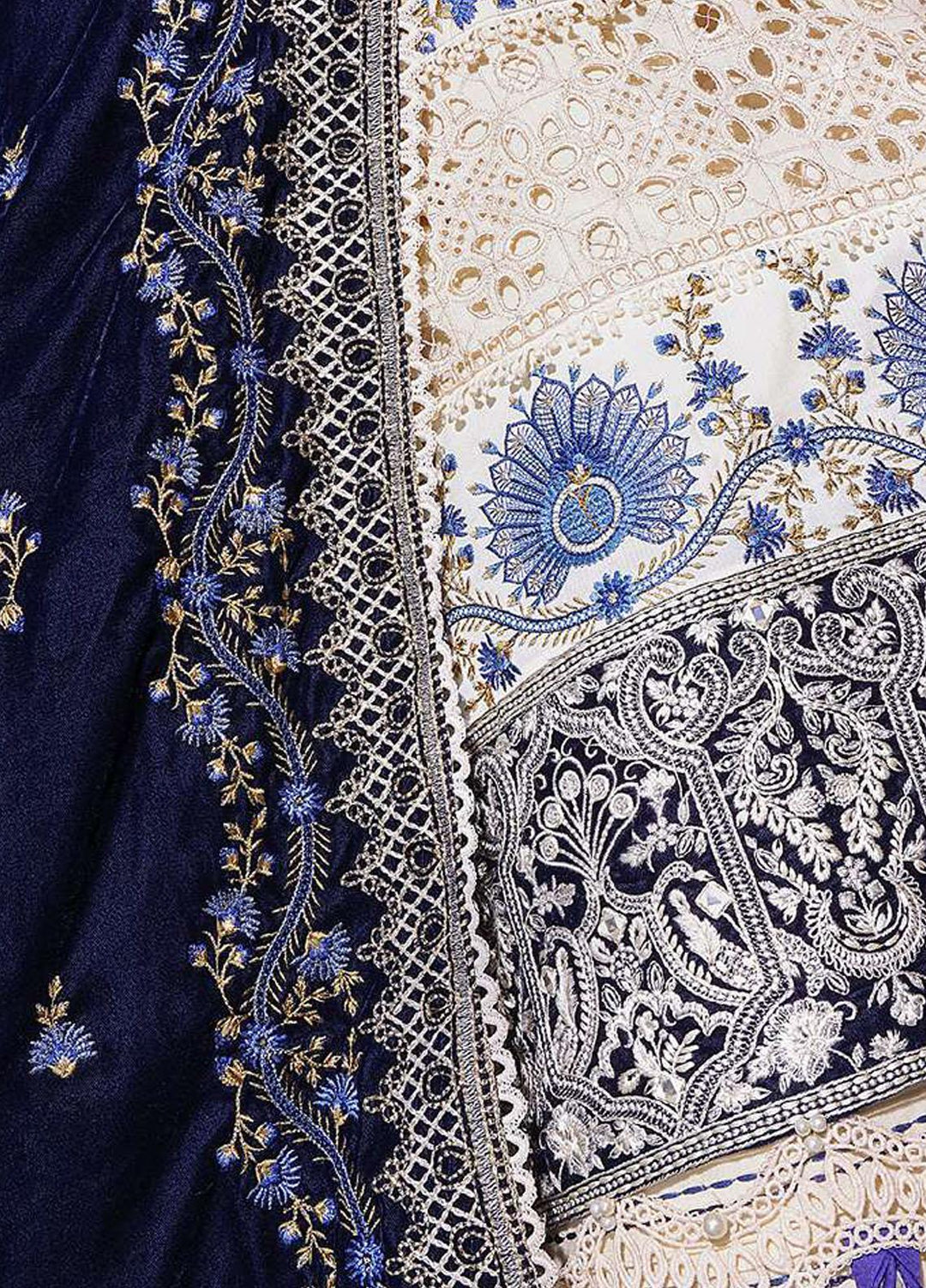 Elaf Embroidered Slub Khaddar Suits Unstitched 3 Piece EF22LW ELW-07 - Winter Collection