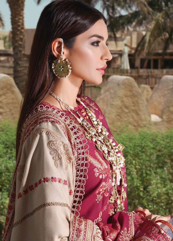 Elaf Embroidered Slub Khaddar Suits Unstitched 3 Piece EF22LW ELW-08 - Winter Collection