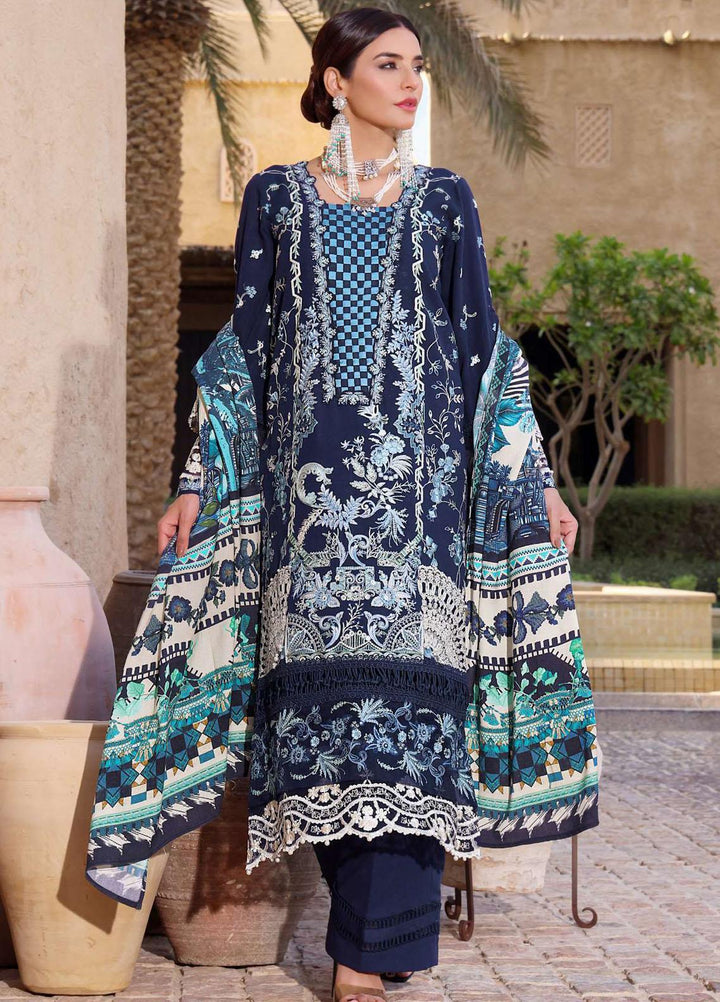 Elaf Embroidered Slub Khaddar Suits Unstitched 3 Piece EF22LW ELW-09 - Winter Collection