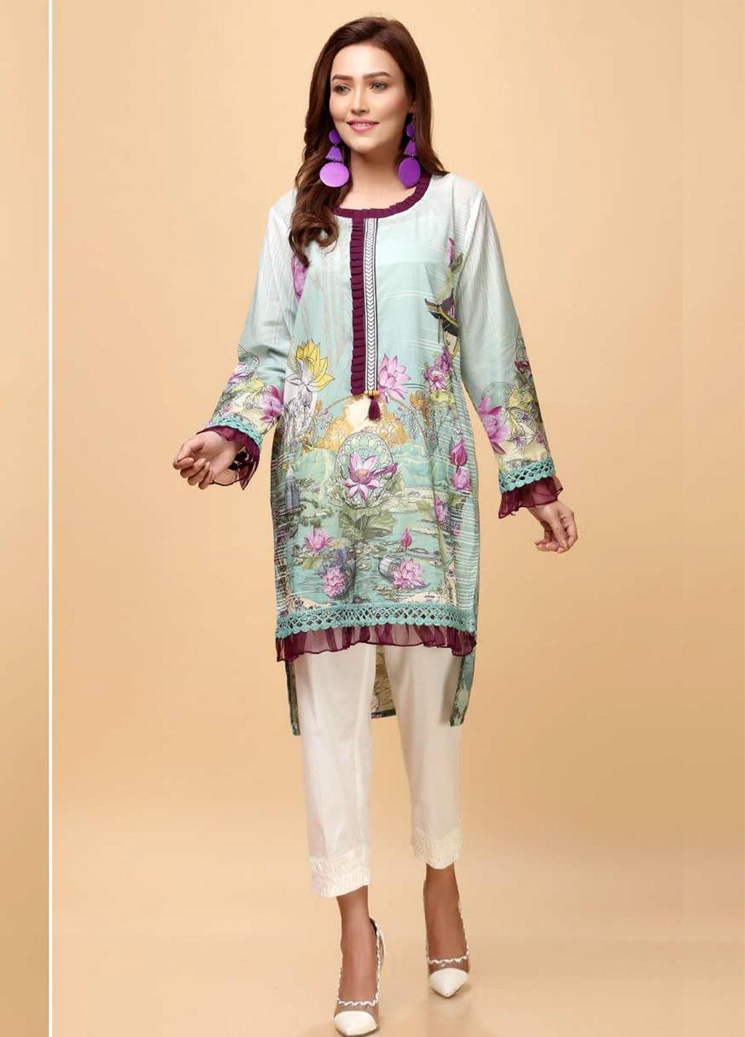 Elaf Printed Lawn Stitched Kurtis EL21PK EP-18