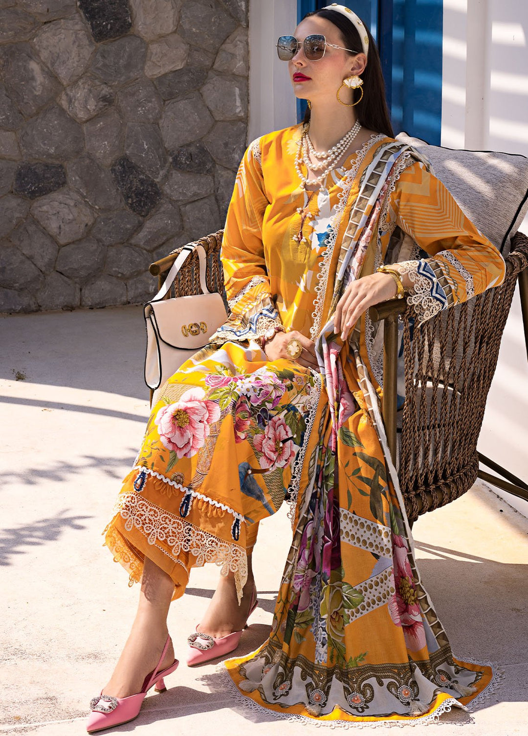 Elaf Printed Lawn Suits Unstitched 3 Piece EF24P EOP-01A Sedona - Summer Collection