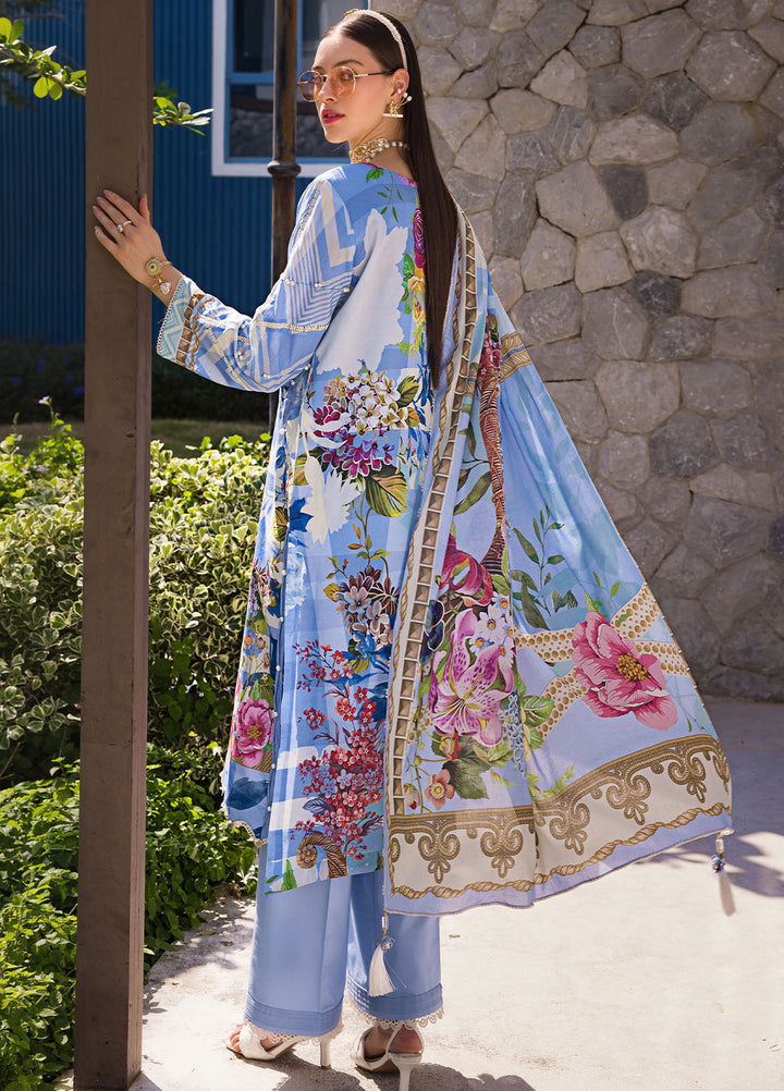 Elaf Printed Lawn Suits Unstitched 3 Piece EF24P EOP-01B Daris - Summer Collection