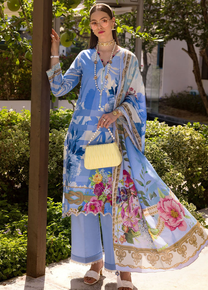 Elaf Printed Lawn Suits Unstitched 3 Piece EF24P EOP-01B Daris - Summer Collection