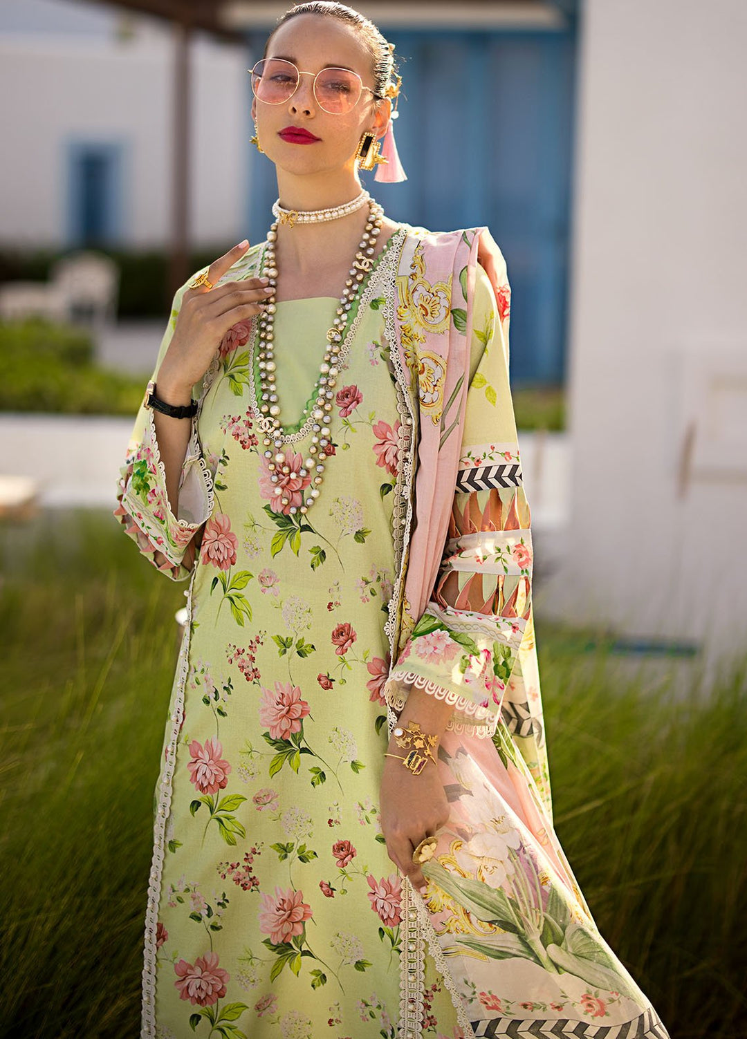 Elaf Printed Lawn Suits Unstitched 3 Piece EF24P EOP-02A Chelsea - Summer Collection
