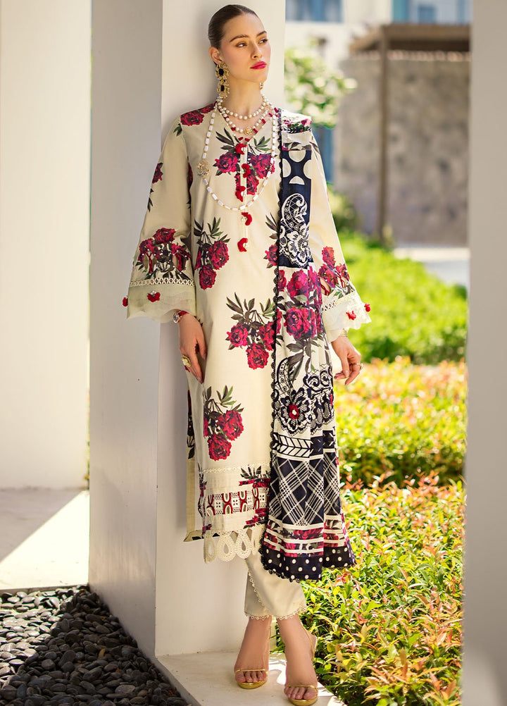 Elaf Printed Lawn Suits Unstitched 3 Piece EF24P EOP-03A Swan - Summer Collection