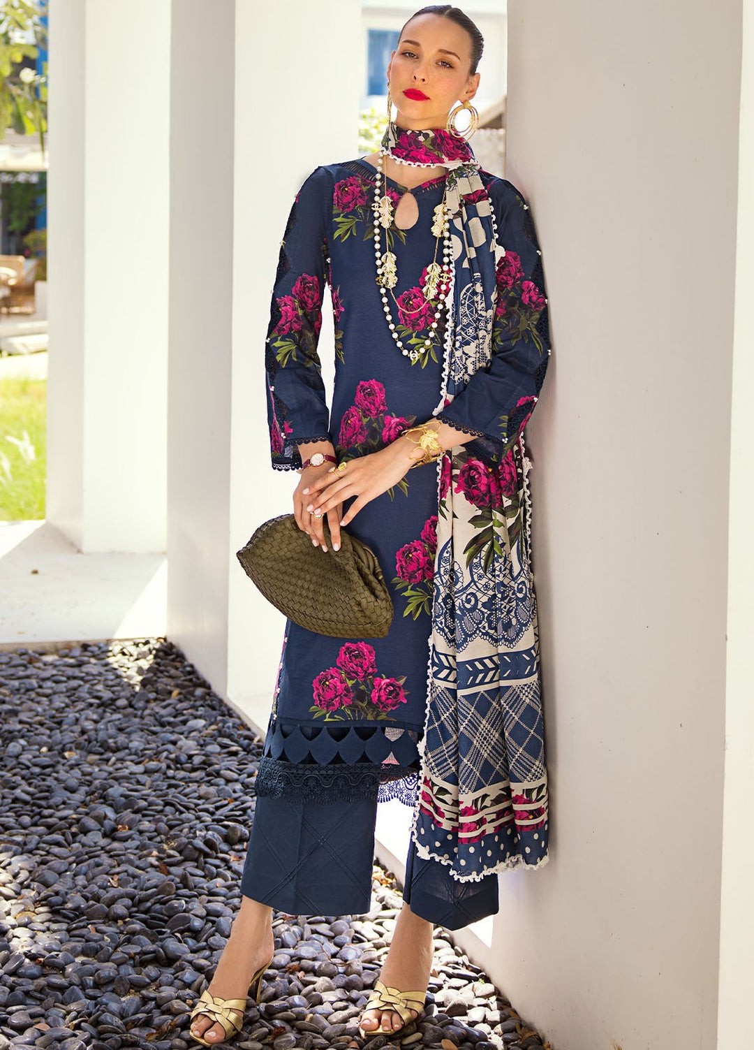 Elaf Printed Lawn Suits Unstitched 3 Piece EF24P EOP-03B Pattaya Poise - Summer Collection