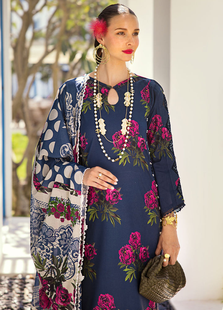 Elaf Printed Lawn Suits Unstitched 3 Piece EF24P EOP-03B Pattaya Poise - Summer Collection