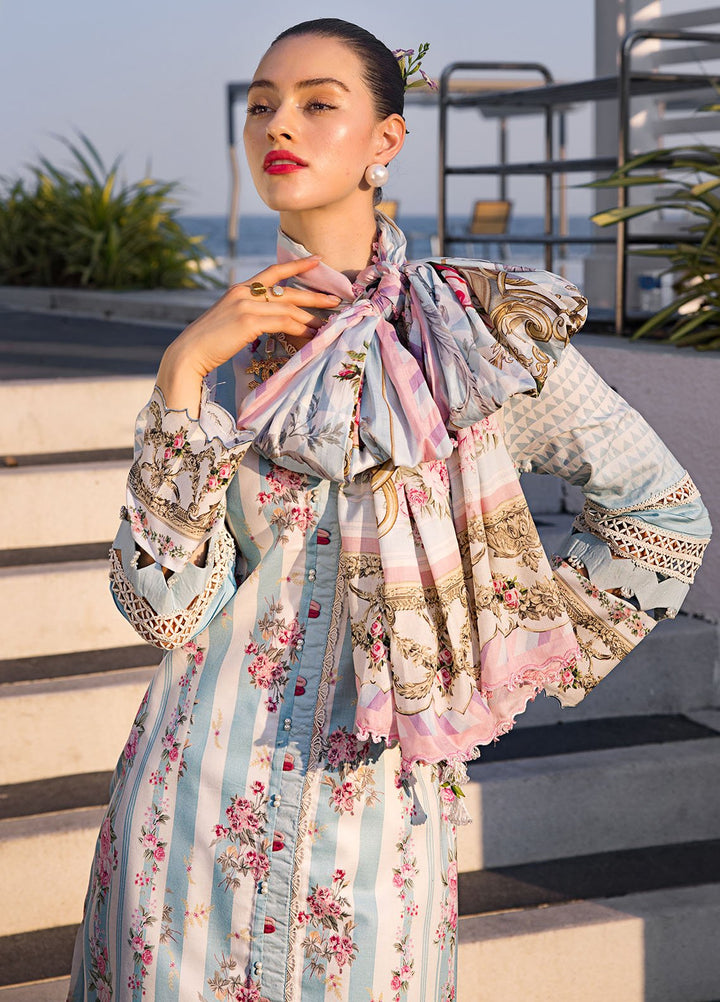 Elaf Printed Lawn Suits Unstitched 3 Piece EF24P EOP-04B Marlene - Summer Collection