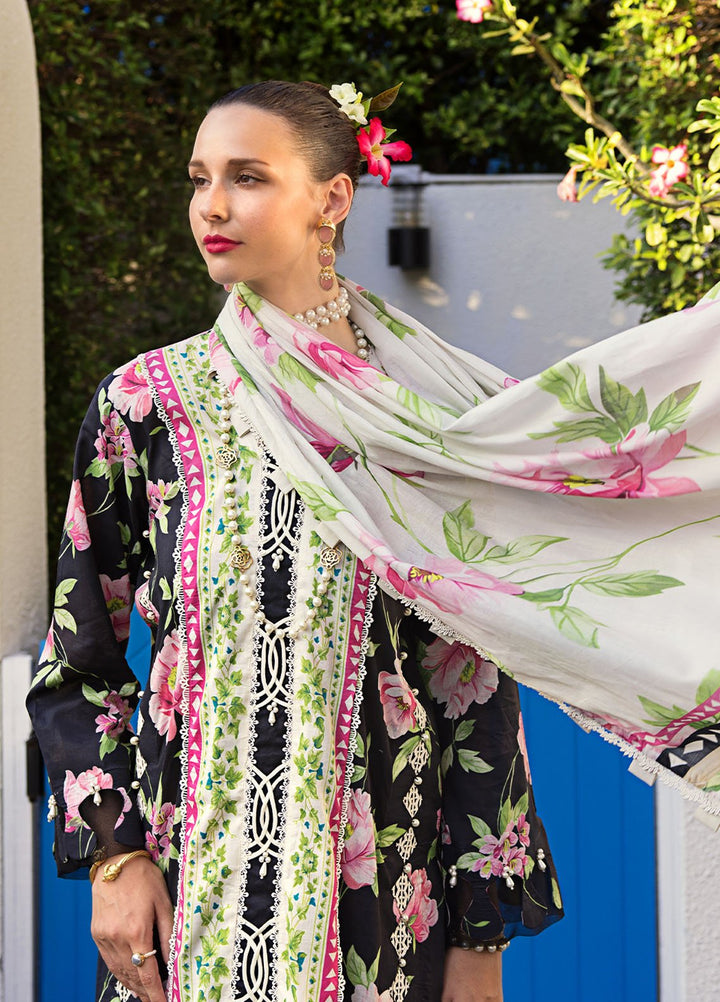 Elaf Printed Lawn Suits Unstitched 3 Piece EF24P EOP-05A Ebony - Summer Collection