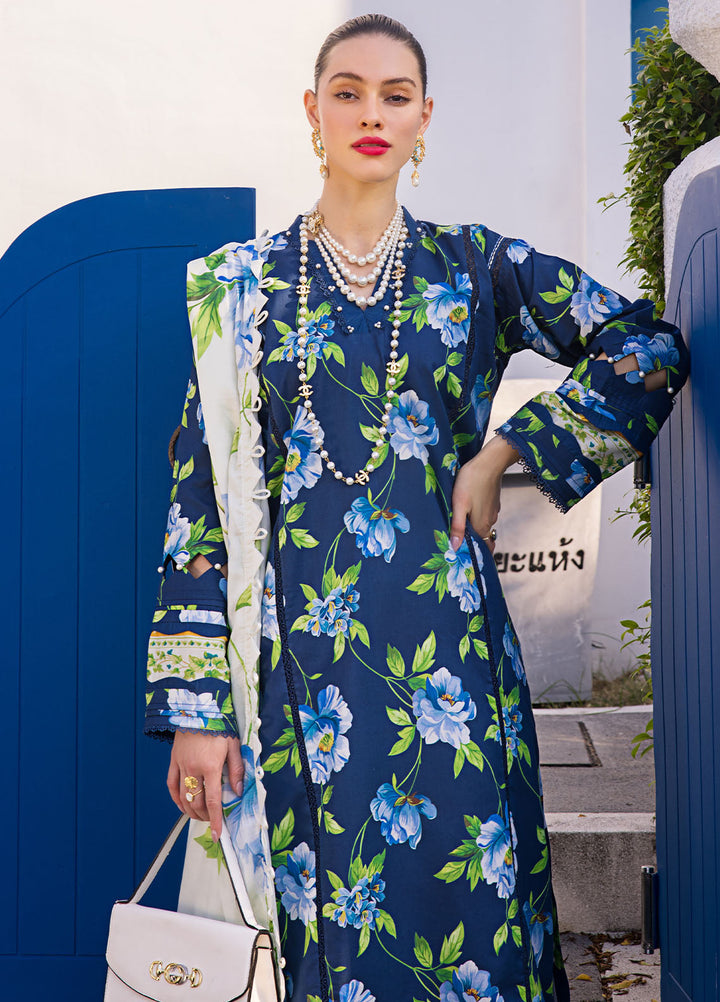 Elaf Printed Lawn Suits Unstitched 3 Piece EF24P EOP-05B Rune Mavis - Summer Collection