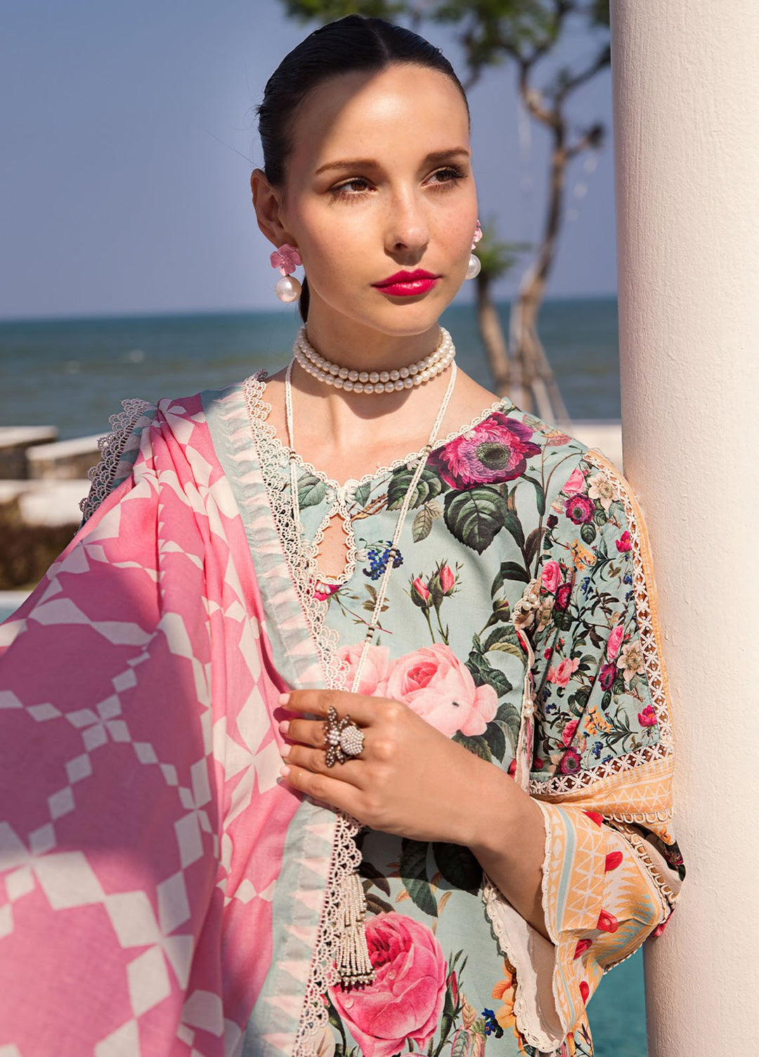 Elaf Printed Lawn Suits Unstitched 3 Piece EF24P EOP-06B Freya - Summer Collection