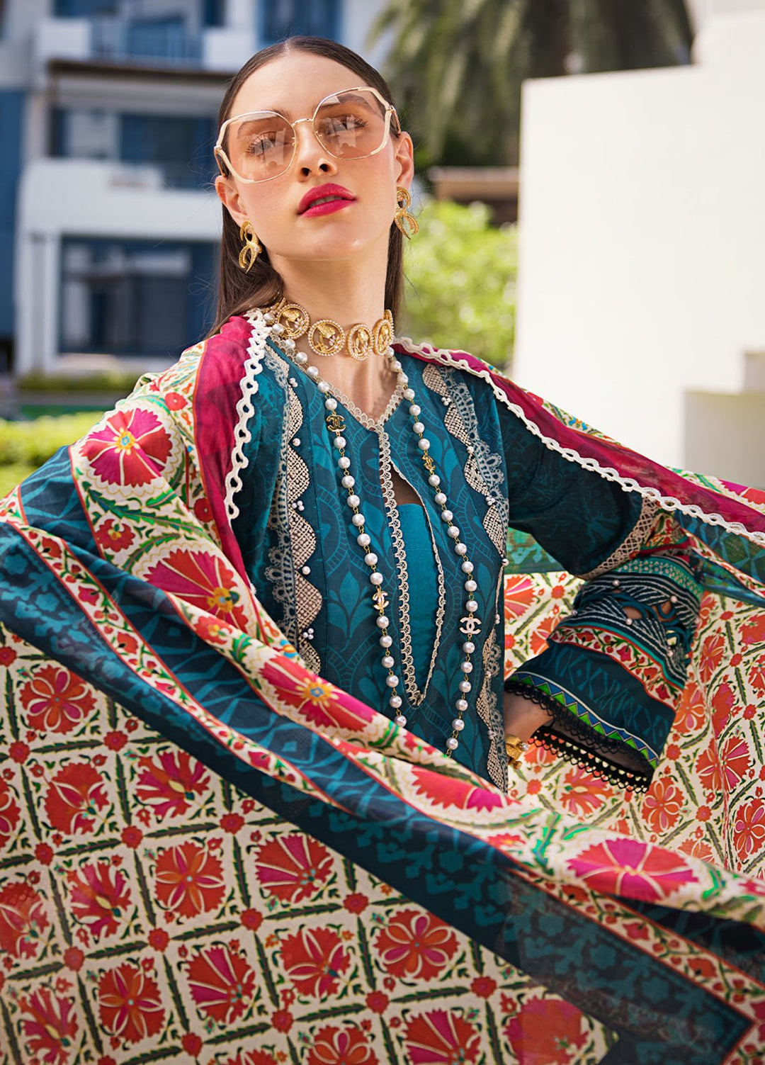 Elaf Printed Lawn Suits Unstitched 3 Piece EF24P EOP-07A Fauna - Summer Collection