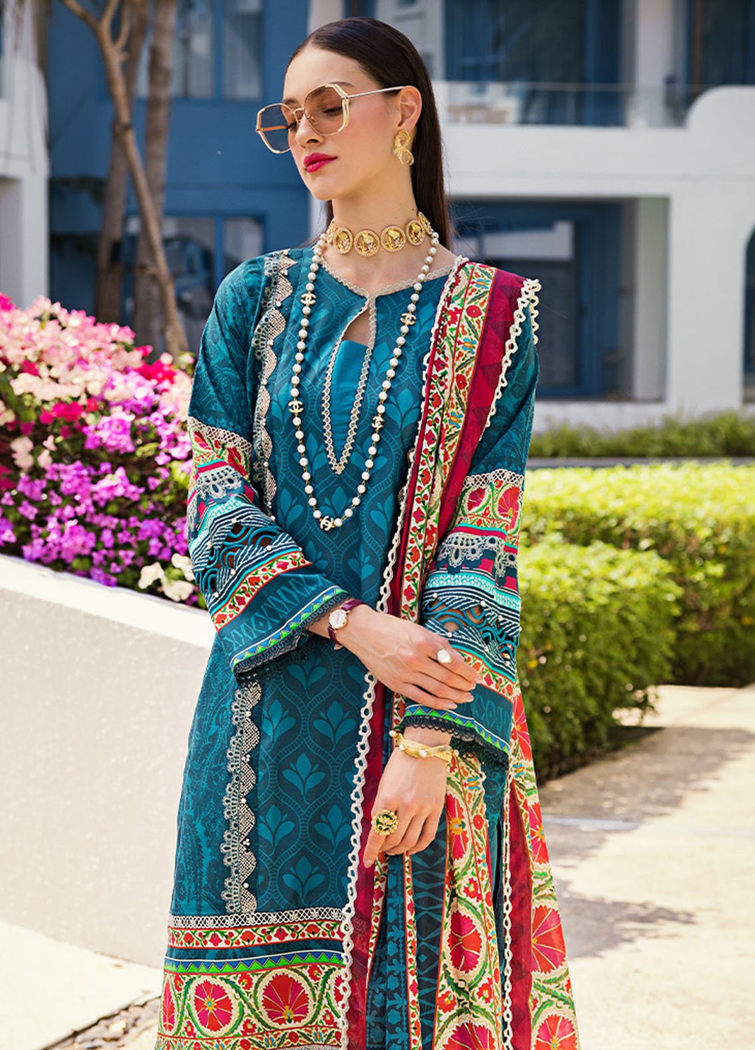 Elaf Printed Lawn Suits Unstitched 3 Piece EF24P EOP-07A Fauna - Summer Collection