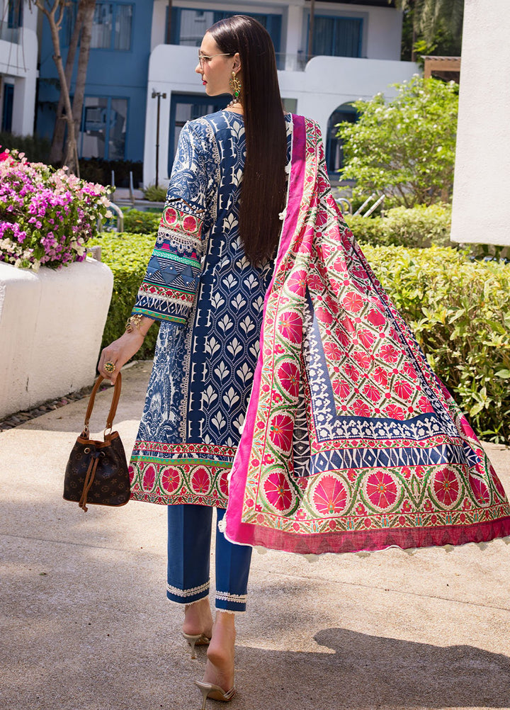 Elaf Printed Lawn Suits Unstitched 3 Piece EF24P EOP-07B Elnaz - Summer Collection