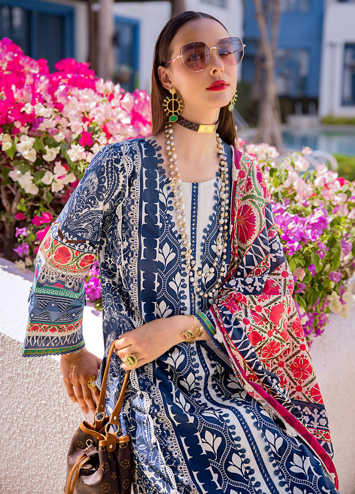 Elaf Printed Lawn Suits Unstitched 3 Piece EF24P EOP-07B Elnaz - Summer Collection