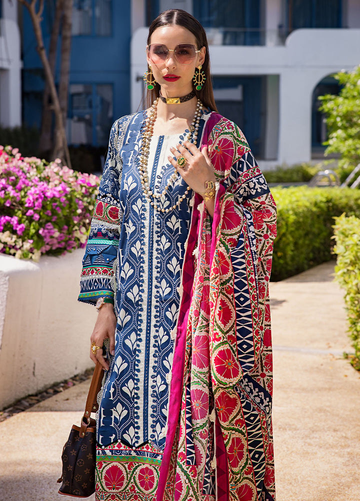 Elaf Printed Lawn Suits Unstitched 3 Piece EF24P EOP-07B Elnaz - Summer Collection