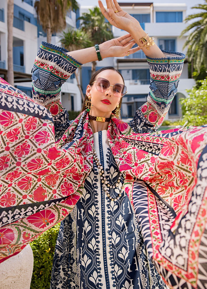 Elaf Printed Lawn Suits Unstitched 3 Piece EF24P EOP-07B Elnaz - Summer Collection