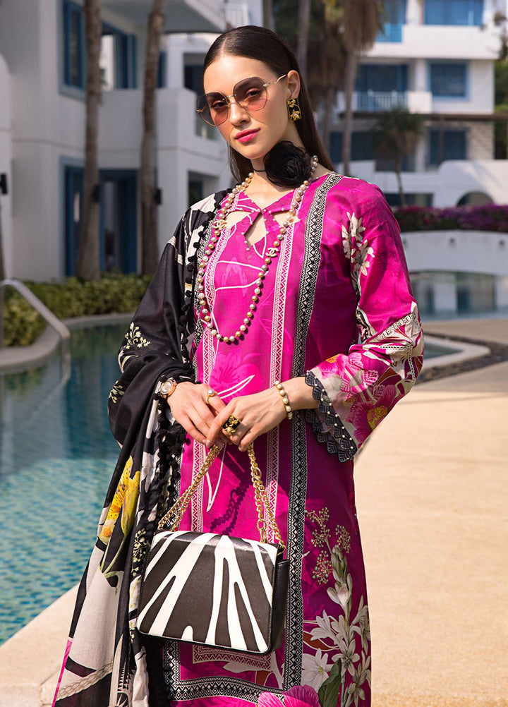 Elaf Printed Lawn Suits Unstitched 3 Piece EF24P EOP-08A Petunia - Summer Collection