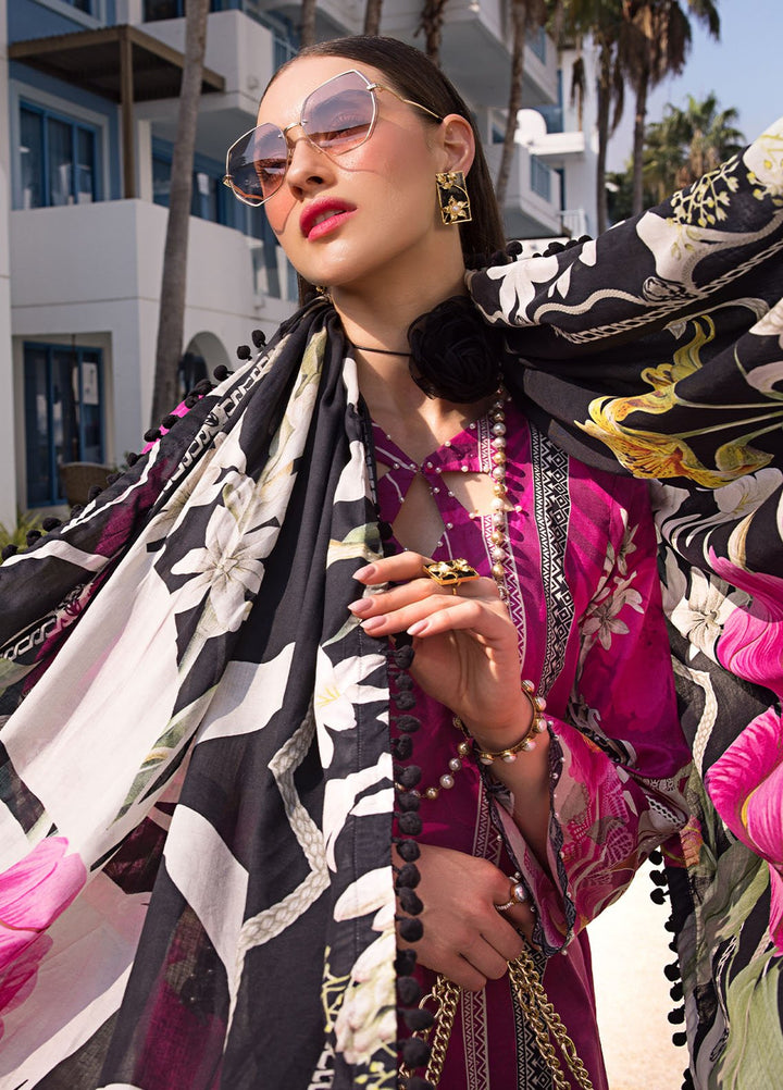 Elaf Printed Lawn Suits Unstitched 3 Piece EF24P EOP-08A Petunia - Summer Collection