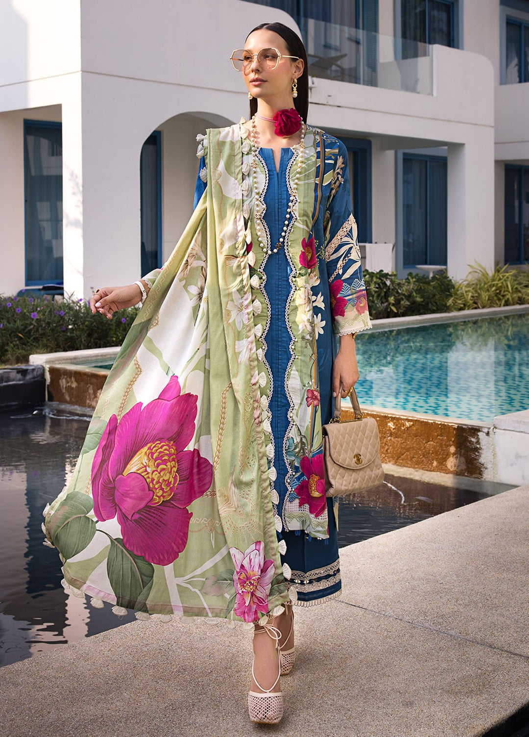 Elaf Printed Lawn Suits Unstitched 3 Piece EF24P EOP-08B Whimsy Toscana - Summer Collection