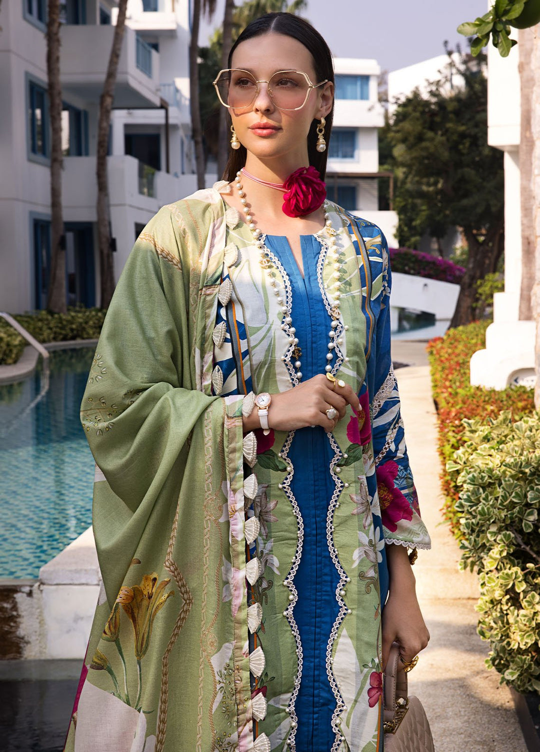 Elaf Printed Lawn Suits Unstitched 3 Piece EF24P EOP-08B Whimsy Toscana - Summer Collection